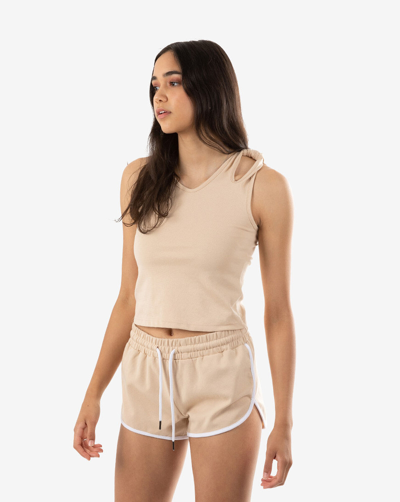 Shop Allure Allure Peek-A-Boo Tank AT315-NUDE beige | SNIPES USA
