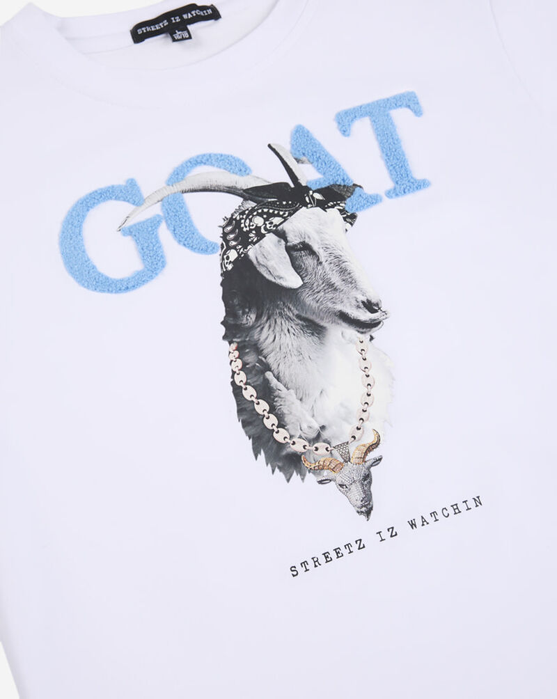 STREETZ IS WATCHIN Kids' Goat Bandana Tee  SIW5041BOYS-WHT-BLU Blue 2