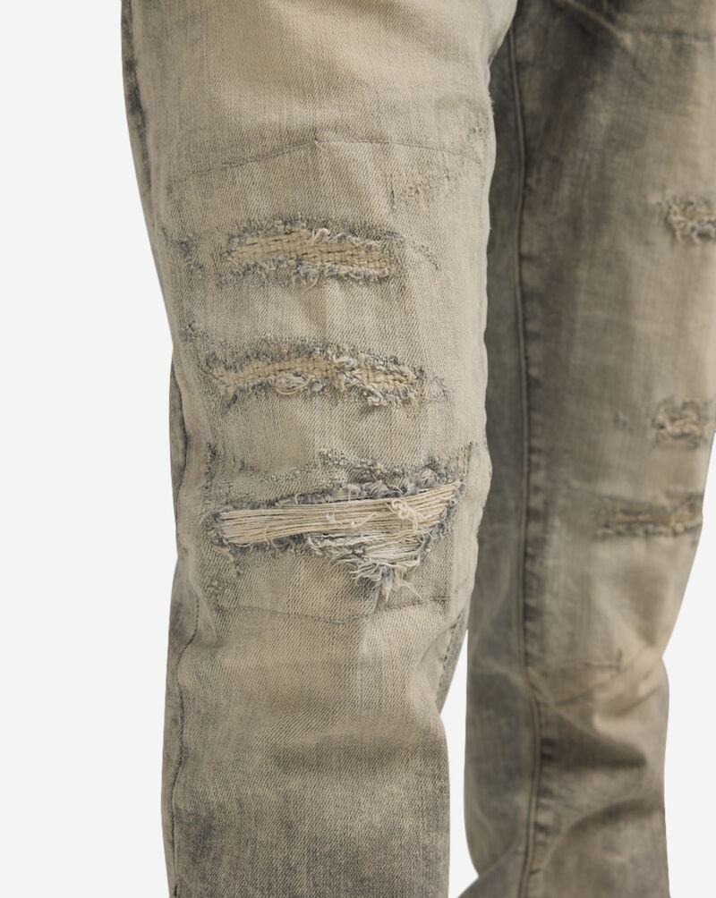 Jordan Craig Rip  Repair Straight Jeans JS1218-BON White 3