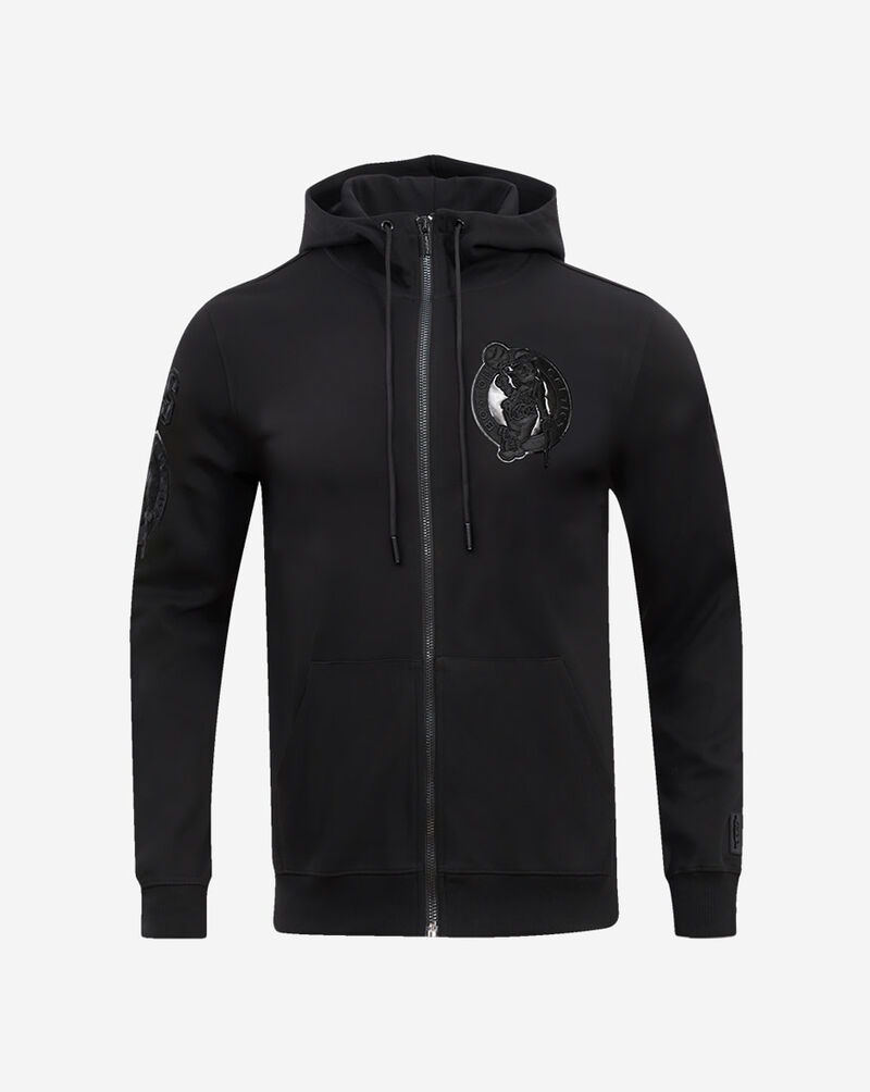 PRO STANDARD Boston Celtics Triple Black Double Knit Full-Zip Hoodie BBC553560-3BK Black 1