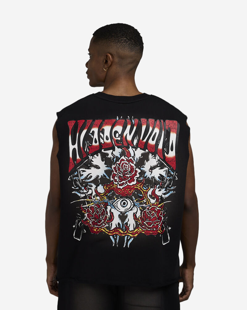 Smoke Rise Printed Terry Muscle Tank  KT25264SN-BLK Black 2