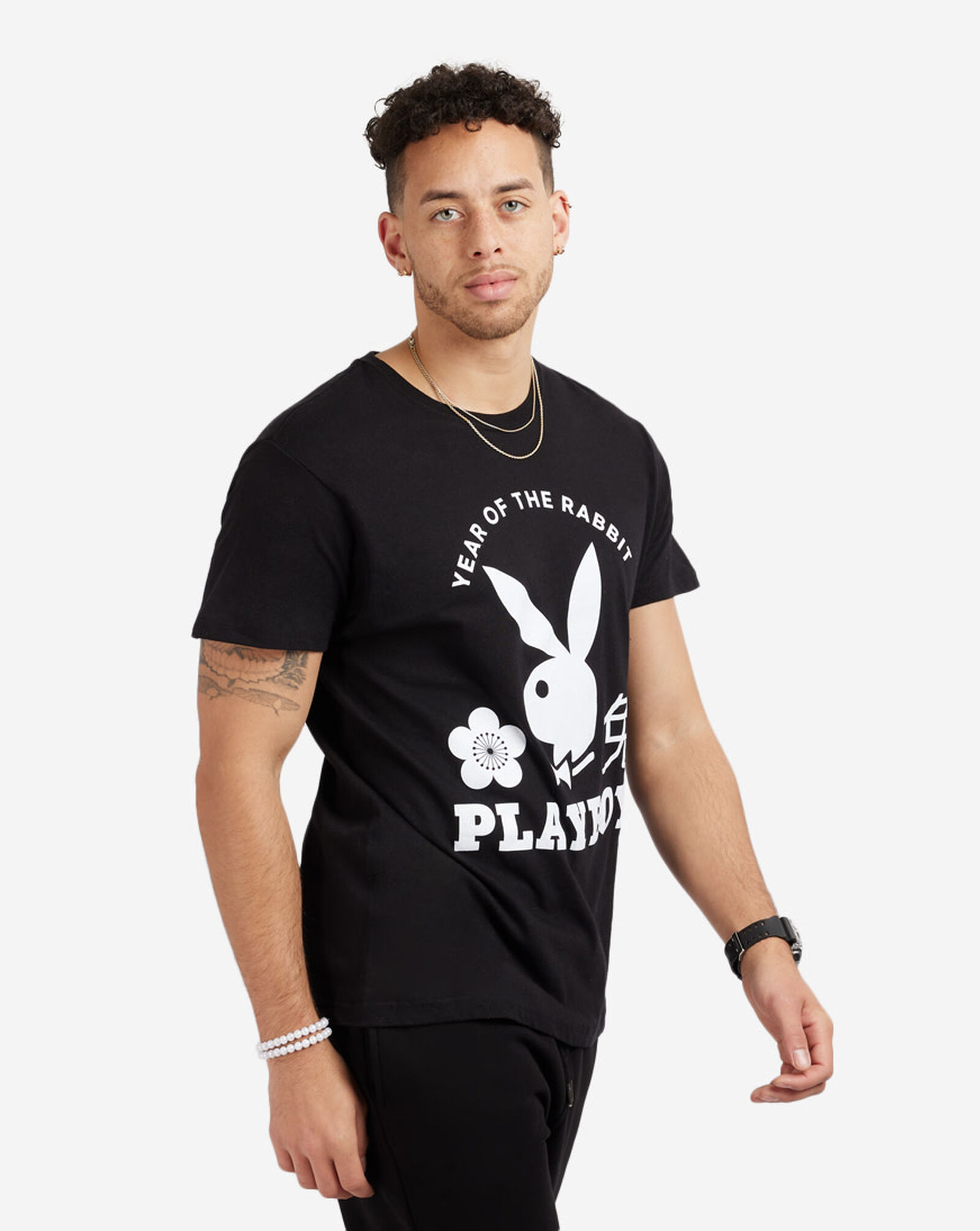 Shop Graphic Tees Playboy Year Of The Rabbit Tee PBY117481 black