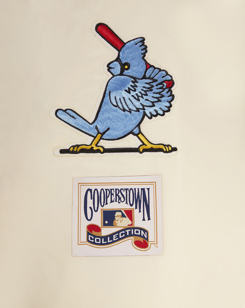 PRO STANDARD St. Louis Cardinals Retro Short Sleeve Classic Rib Satin Jacket  LSC635481-EUN cream 4