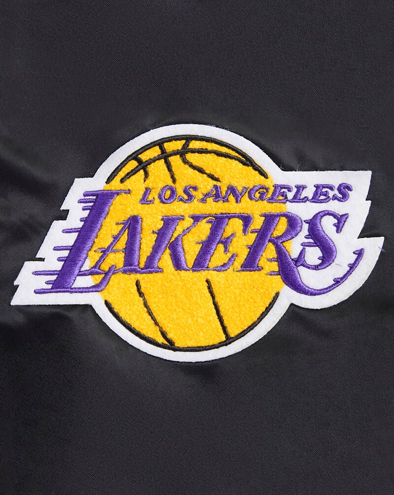 PRO STANDARD Los Angeles Lakers Retro Classic Rib Satin Jacket BLL656003-BKY Black 4