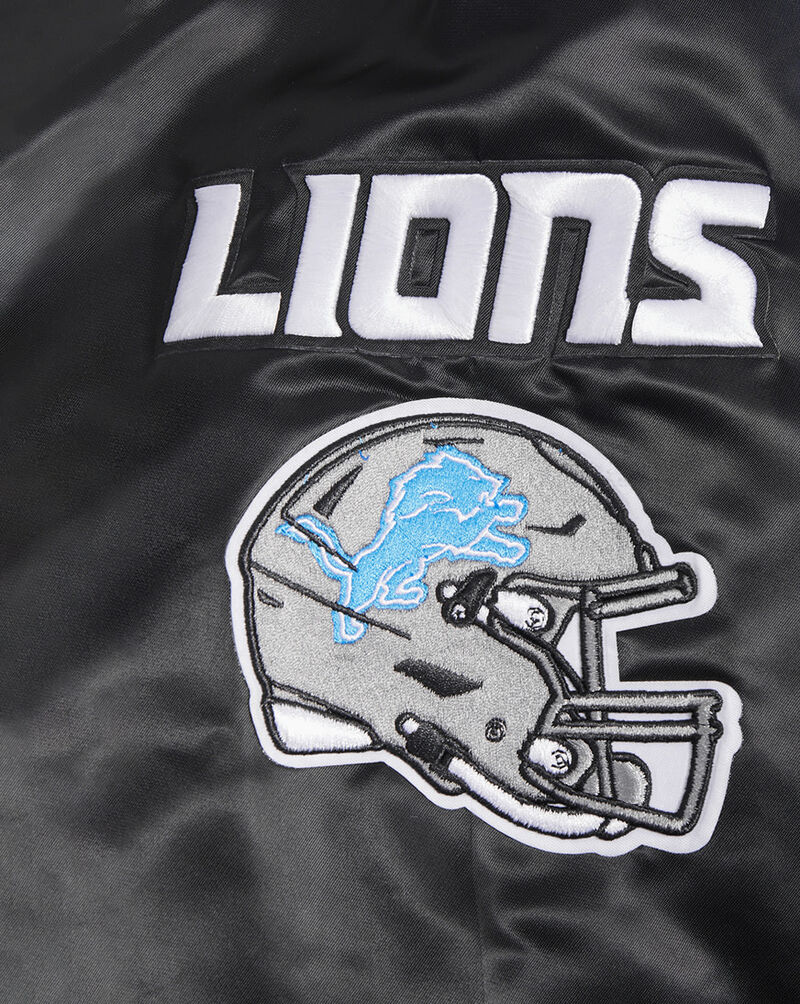 PRO STANDARD Detroit Lions Mash Up Rib Satin Jacket FDL6410476-BLK Black 4