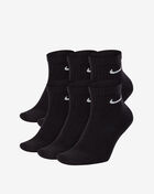 Nike 6Pk Everyday Cushioned Training Ankle Socks SX7669-010 Black 1