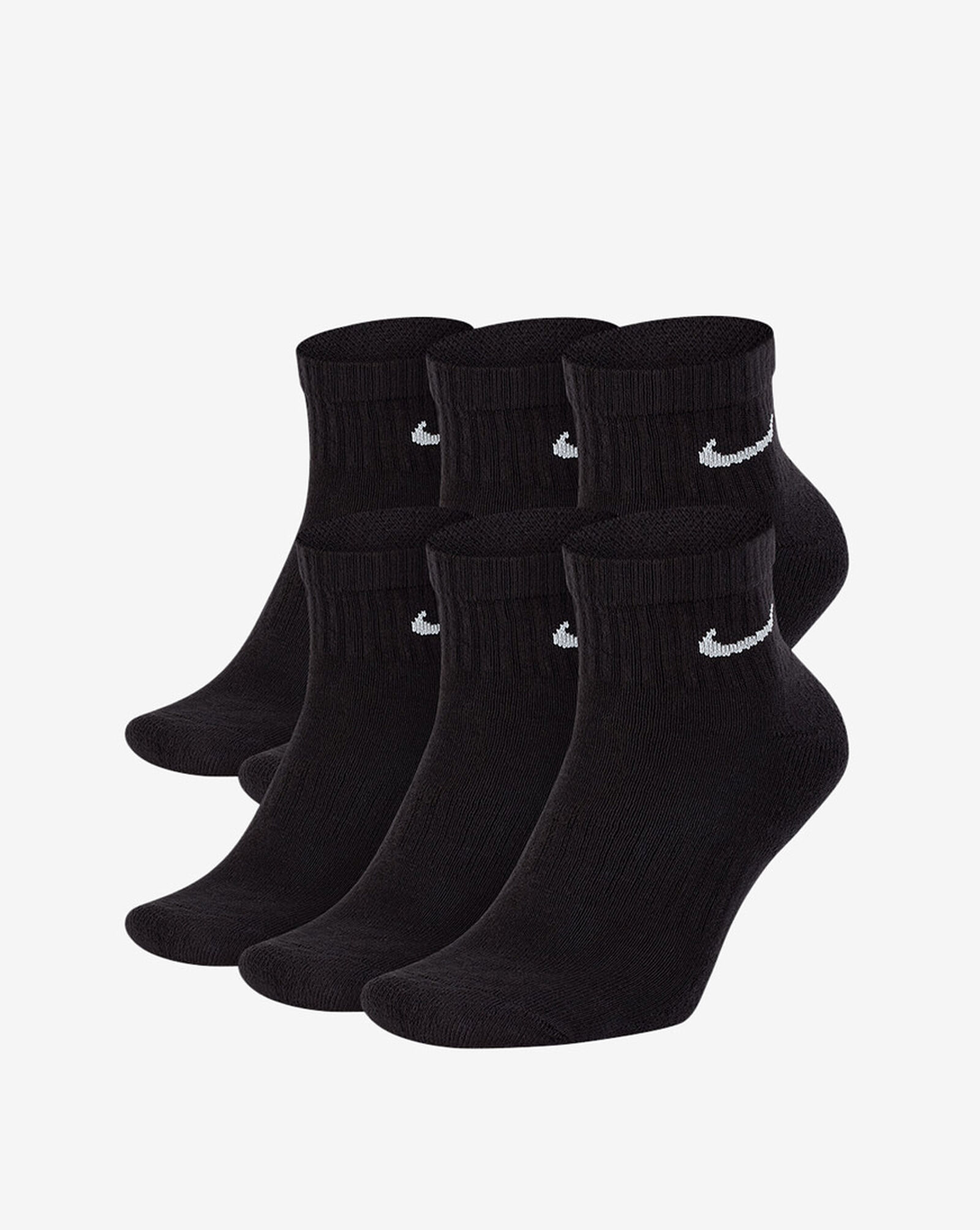 Shop Nike 6Pk Everyday Cushioned Training Ankle Socks SX7669-010 black ...