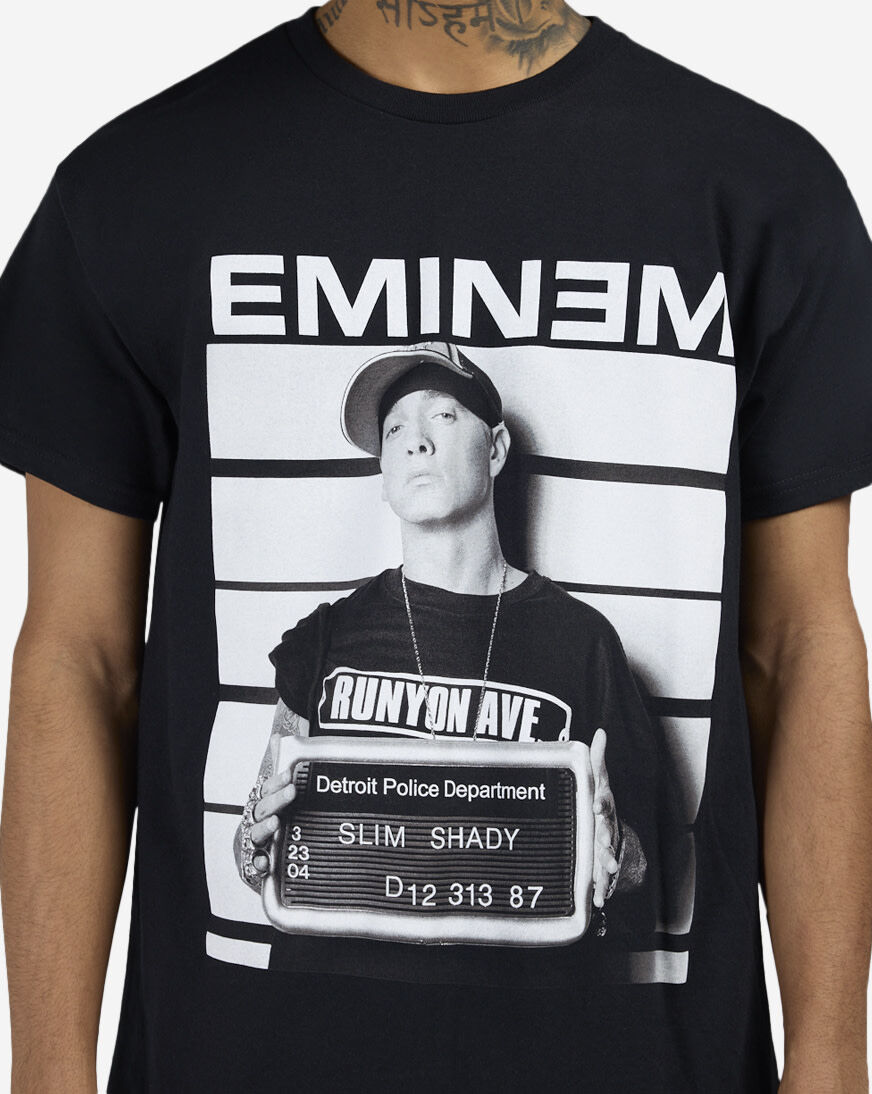 Shop Graphic Tees Eminem Slim Shady Mugshot Tee EMI150277 black