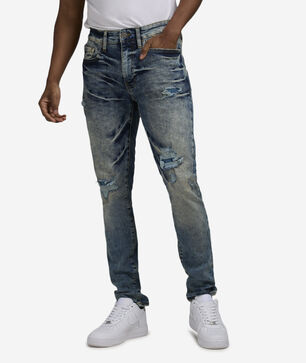 Slim Distressed 5-Pocket Jeans