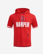 PRO STANDARD Philadelphia Phillies Bryce Harper #3 Sort Sleeve Classic Short Sleeve Pull Over Hoodie LPH1315407-RED Red 1