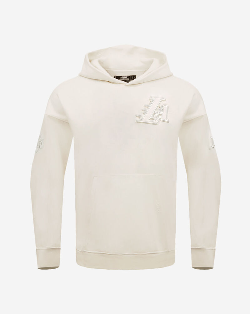 Los Angeles Lakers Neutral Drop Shoulder Fleece Pull Over Hoodie