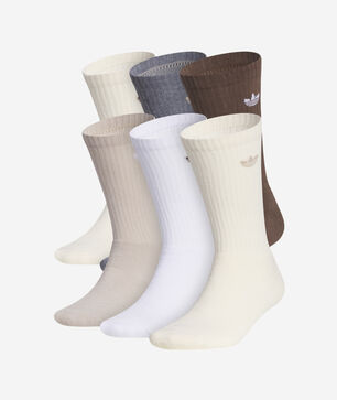 Originals Trefoil 6PK Crew Socks (M)