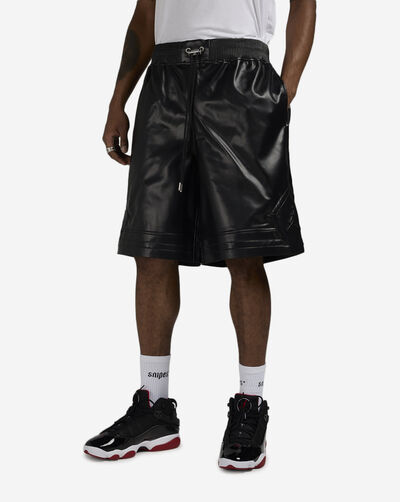 Air Jordan Faux Leather Shorts