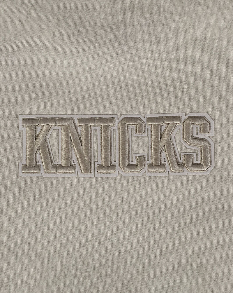 PRO STANDARD New York Knicks Wingspan Drop Shoulder Fleece Crewneck BNK5515754-TAU Beige 3