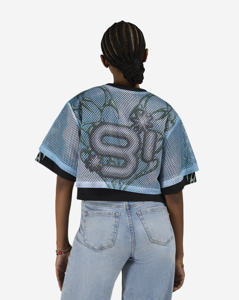 Smoke Rise Rhinestone Cropped Jersey Tee  RKT26S484SN-SEAFOAM Blue 2
