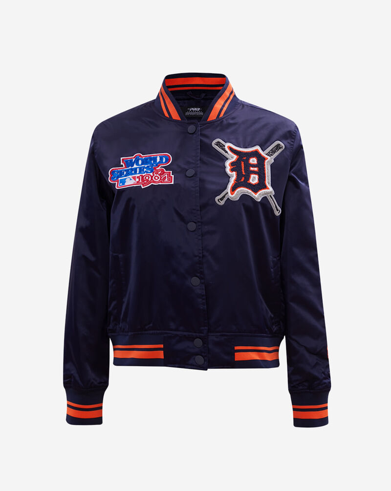 PRO STANDARD Detroit Tigers Mash Up Rib Satin Jacket LDTU34508-MOM Blue 1