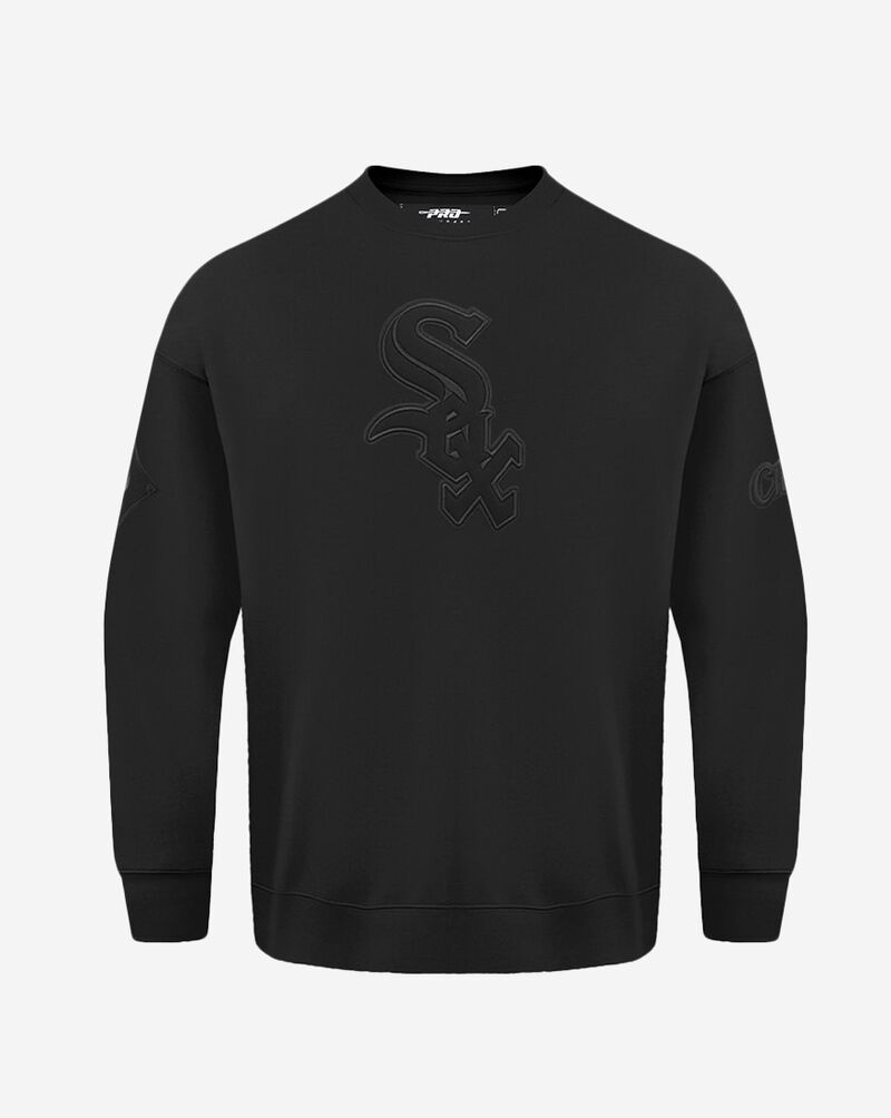 PRO STANDARD Chicago White Sox Neutral Drop Shoulder Fleece Crewneck LCW537033-BLK Black 1