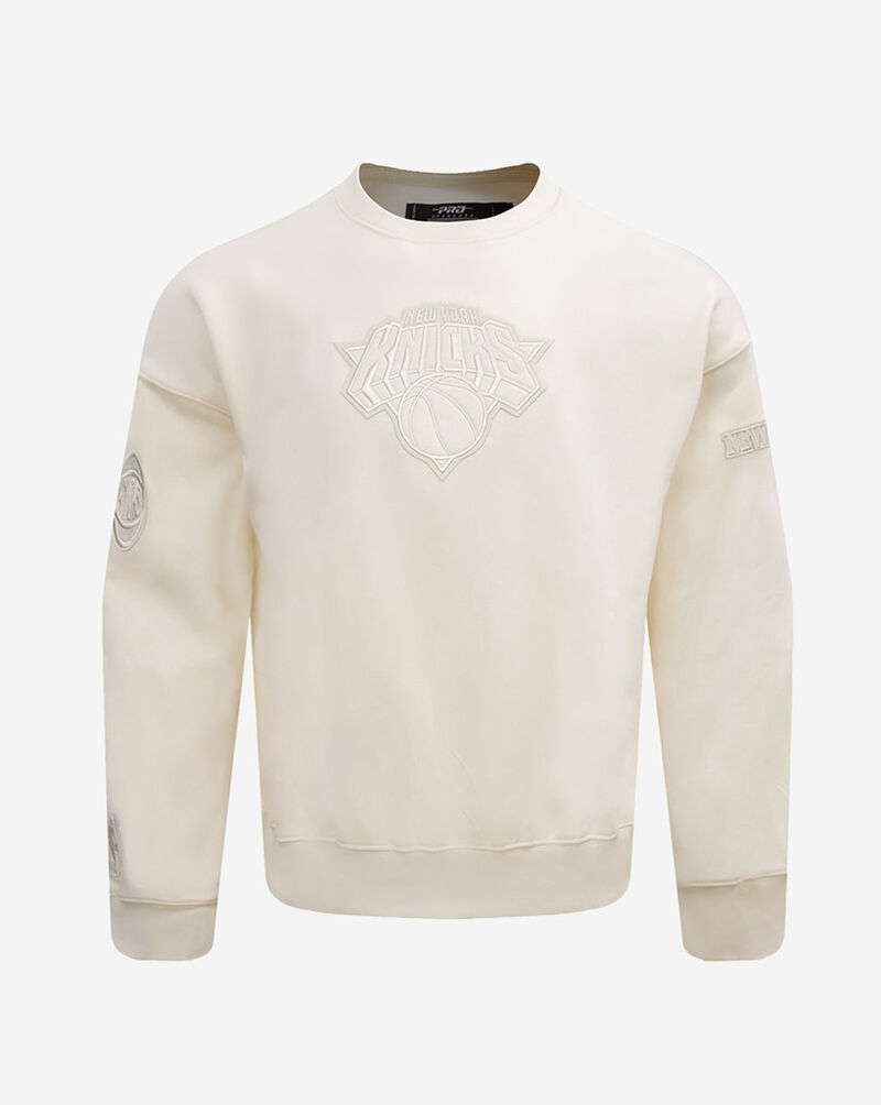 PRO STANDARD New York Knicks Neutral Drop Shoulder Fleece Crewneck BNK558145-EGG cream 1