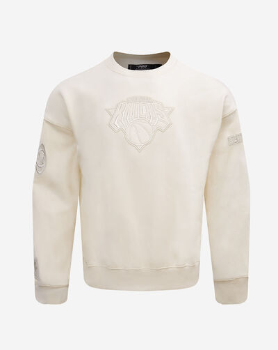 New York Knicks Neutral Drop Shoulder Fleece Crewneck