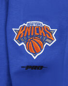 PRO STANDARD New York Knicks Mash Up Rib  Fleece Cropped Pullover Hoodie BNKC55110-ROR Blue 2