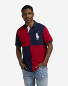 Polo Ralph Lauren Big Pony Basic Stripe Mesh Polo Shirt 710964542001-RED Red 1