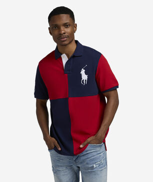 Big Pony Basic Stripe Mesh Polo Shirt