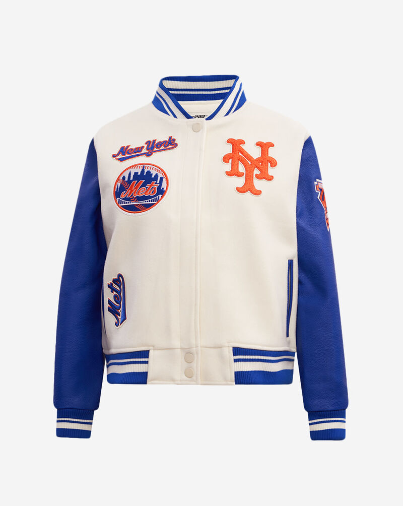 PRO STANDARD New York Mets Retro Classic Rib Wool Varsity Jacket LNMH314504-ERB cream 1