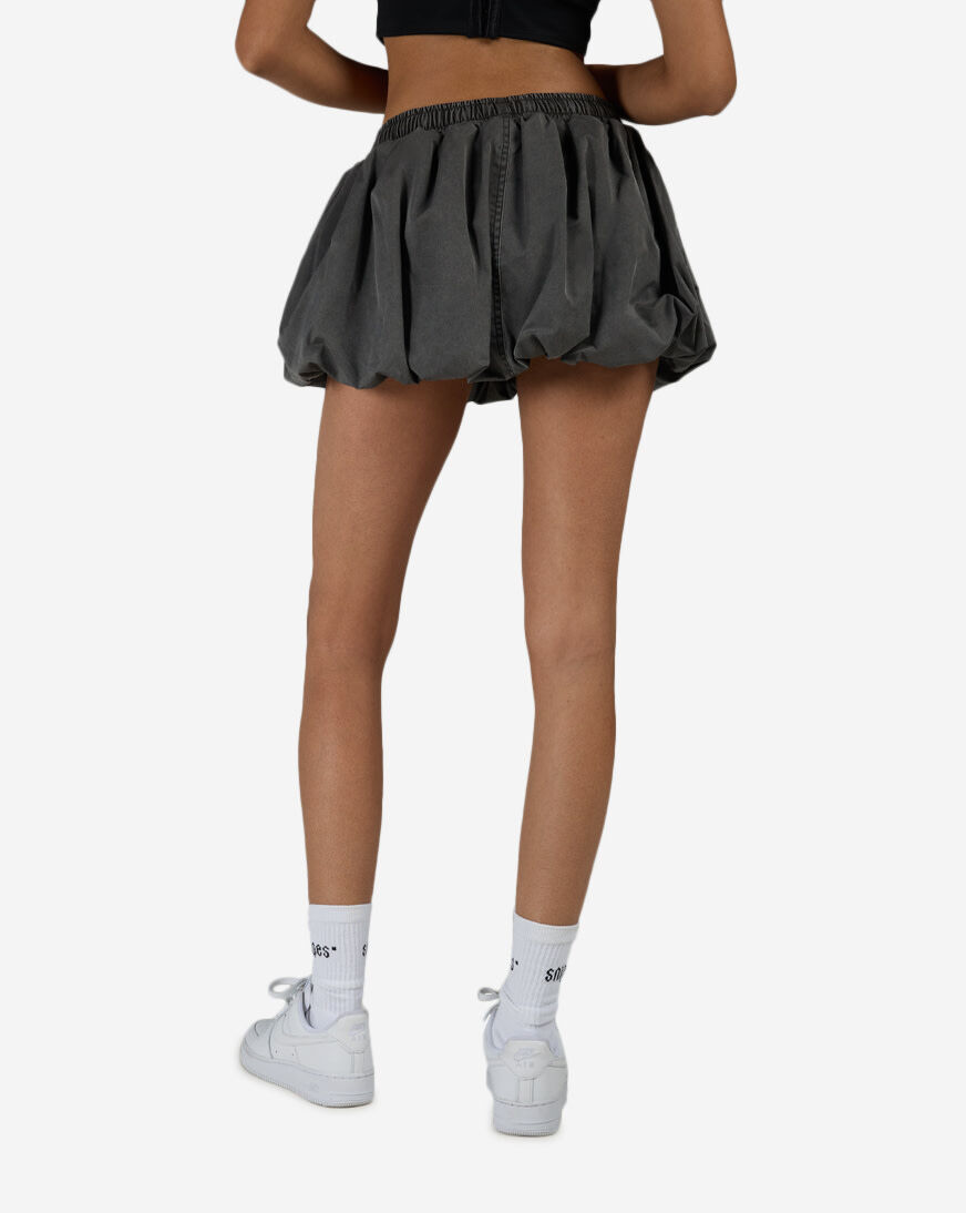 Shop Smoke Rise Washed Nylon Bubble Skirt RWS26S417SN-WASHEDBLACK