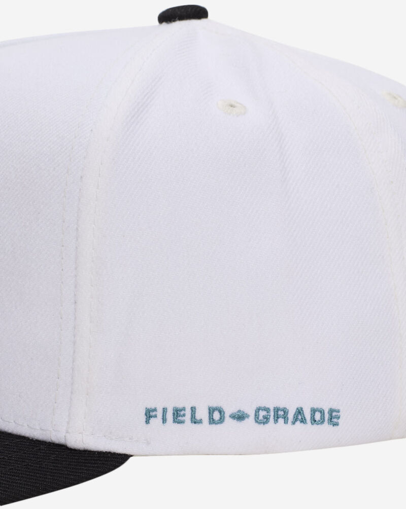 Field Grade Trust No One 2 Tone Off Wool Trucker Hat  1005722 White 2