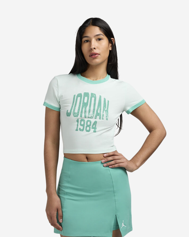 Jordan Cropped Graphic T-Shirt HJ0196-357 Green 1