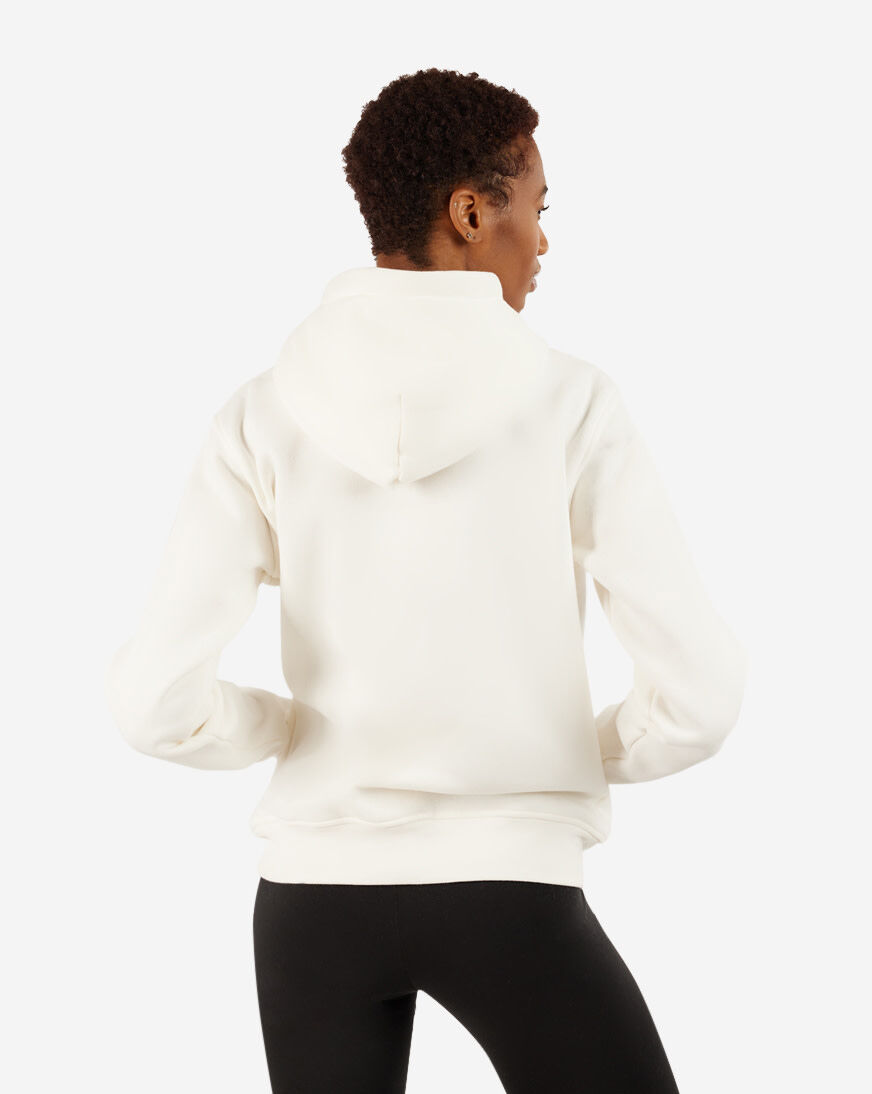 UGG Women's Rey Uggfluff Logo Hoodie Sweater, Nimbus Sand, S