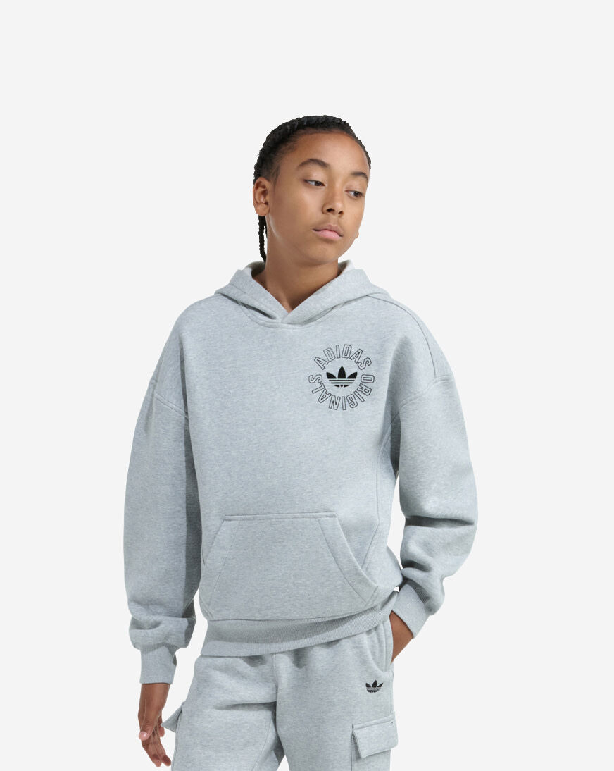 Shop adidas Kids' Originals Emblem Ring Hoodie OA01198-MEDHTHRGRY
