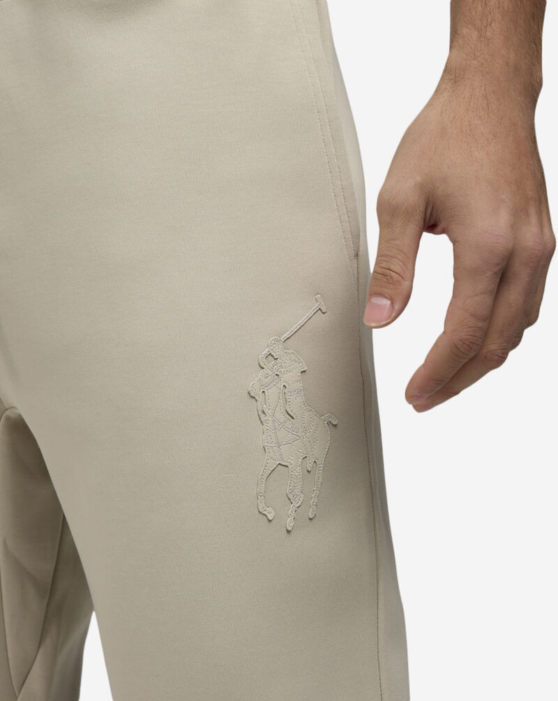 Polo Ralph Lauren Leather Pony Double Knit Jogger Pants 710957587002-STN Beige 3