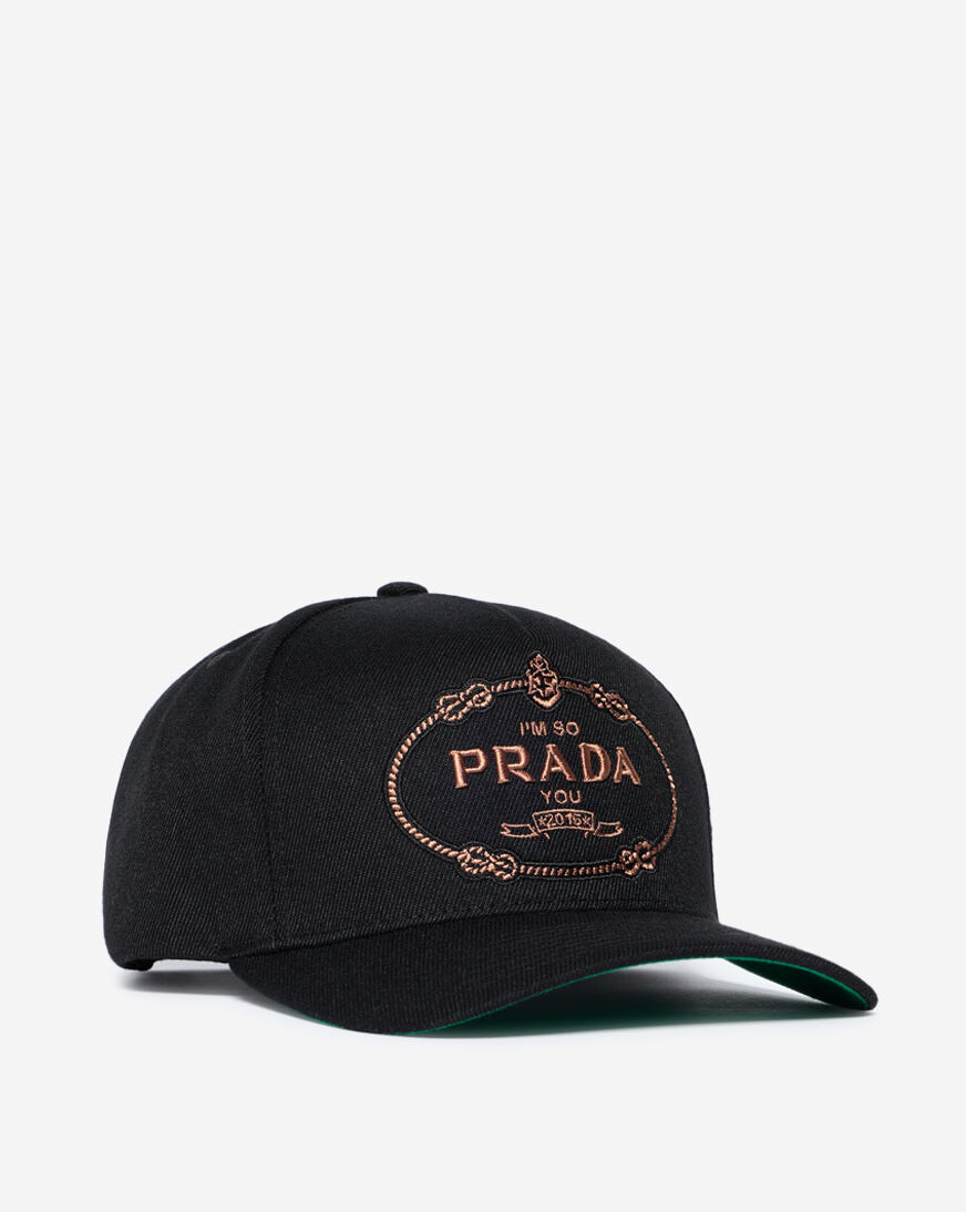 Shop Field Grade Prada You Full Twill Trucker Hat 1006735 black