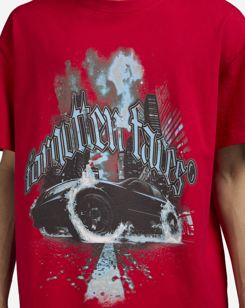 Forgotten Faces Burnout Tee FOFUS118-00491 Red 3