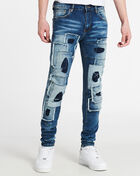 Crysp Denim Rip Patch Jeans CRYSPHOL2140-IND Blue 1