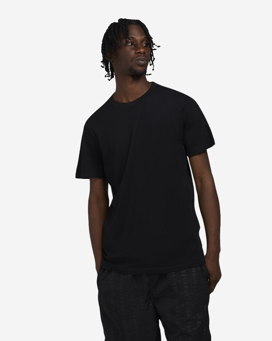★SATUR★ W Bon Voyage Slim Fit Crop T-Shirt Black SATUR | 세터