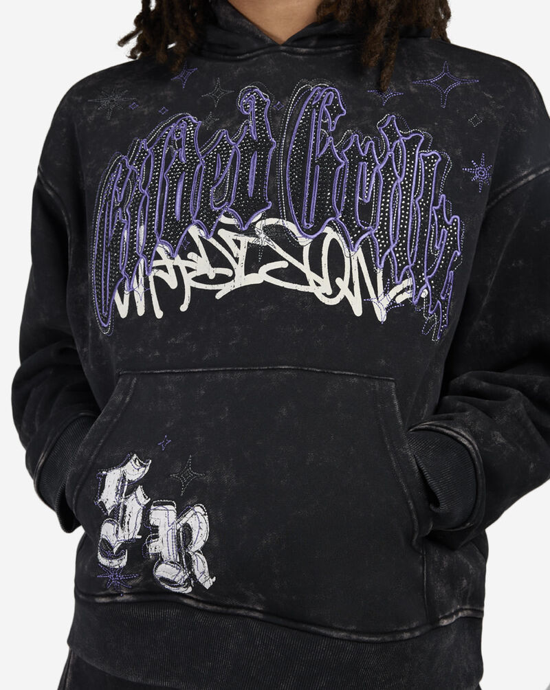 Smoke Rise Rhinestone Dystopia Hoodie  FO24655SN-VIO Purple 4