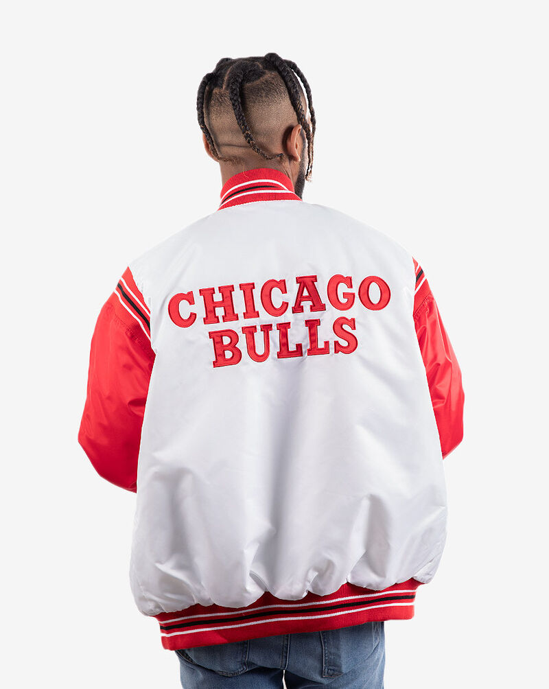 Starter Chicago Bulls Renegade Varsity Jacket 030739CGB White 3