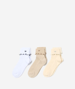 Originals Cuffed Ruffle 3-Pack Quarter Socks
