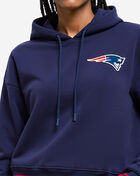 PRO STANDARD New England Patriots Mash Up Rib Fleece Cropped Pull Over Hoodie FNPC410360-MRM Blue 2