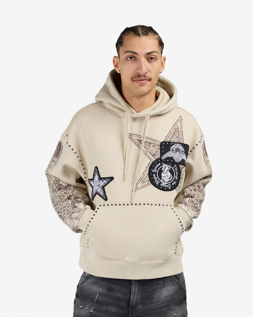 Shop Smoke Rise Chaos Abyss Hoodie FO26S446SNZ-FEA beige | SNIPES USA