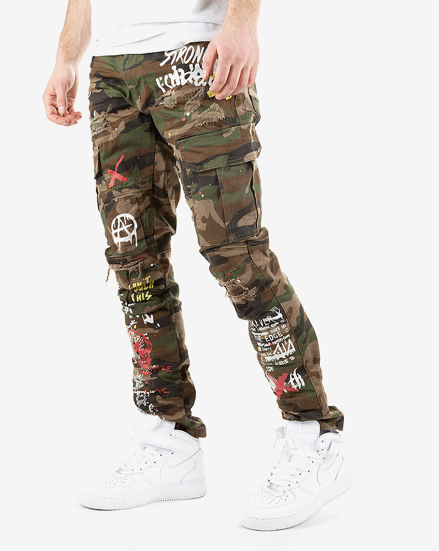 Smoke Rise Slim Painted Cargo Pants 