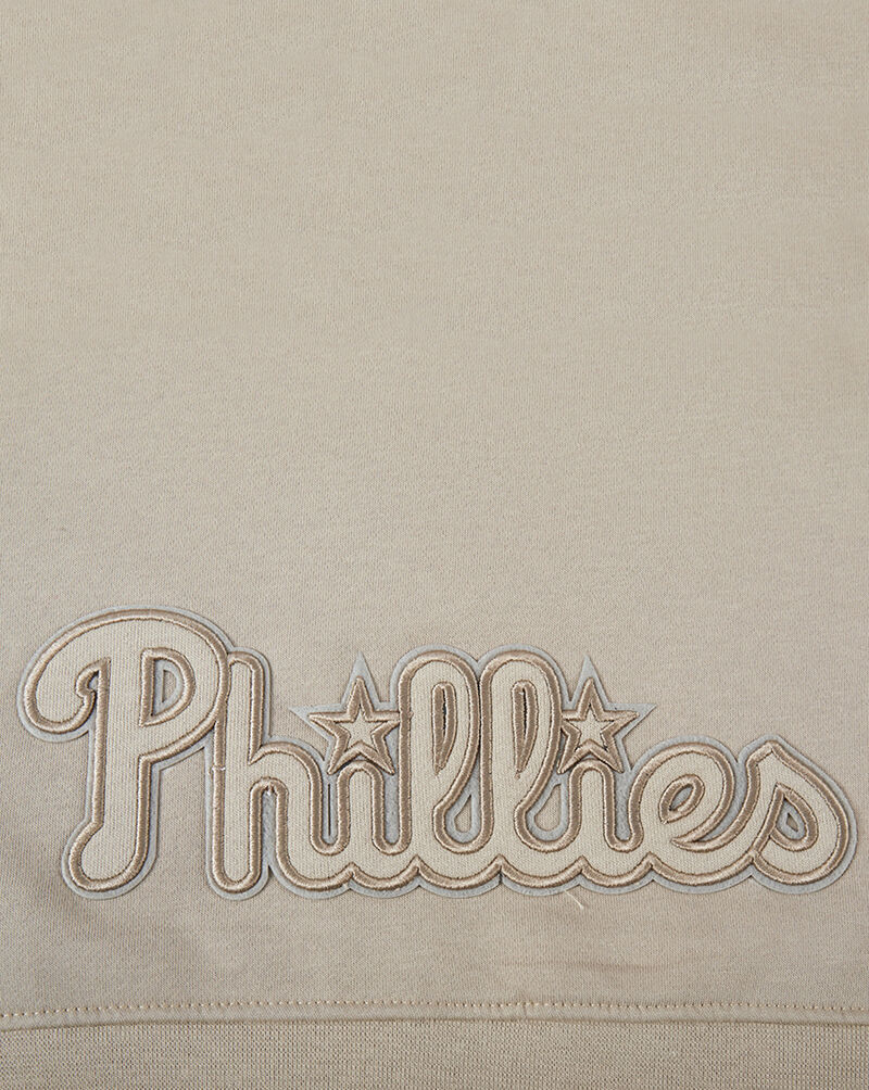 PRO STANDARD Big Girls' Philadelphia Phillies Neutral Fleece Pull Over Hoodie LPHBC314983-TAU Beige 4