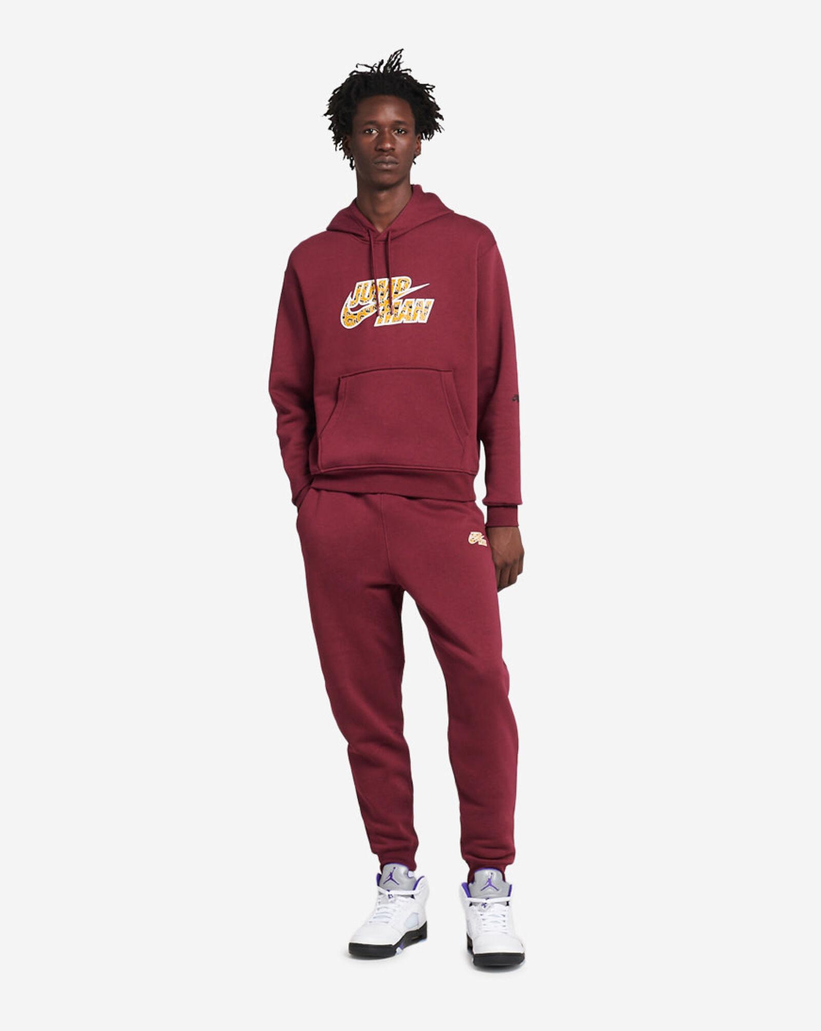 Shop Jordan MJ Flight MVP Jumpman Fleece Pullover Hoodie DQ8037680 red