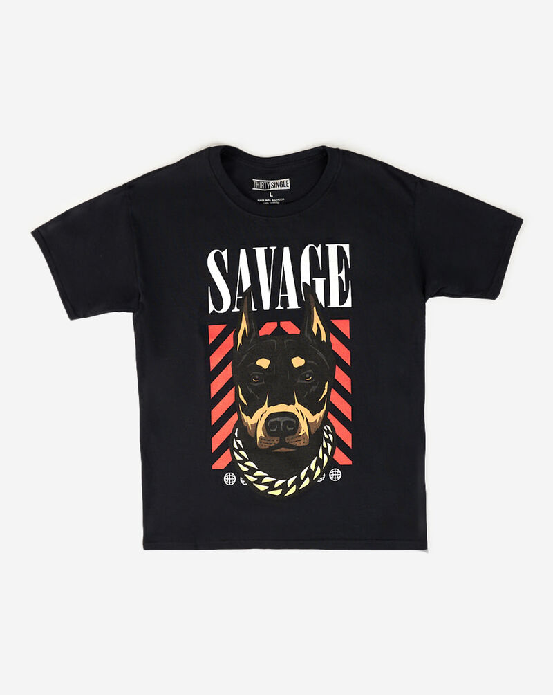 Graphic Tees Savage Dog Tee TS11574YTH Black 1