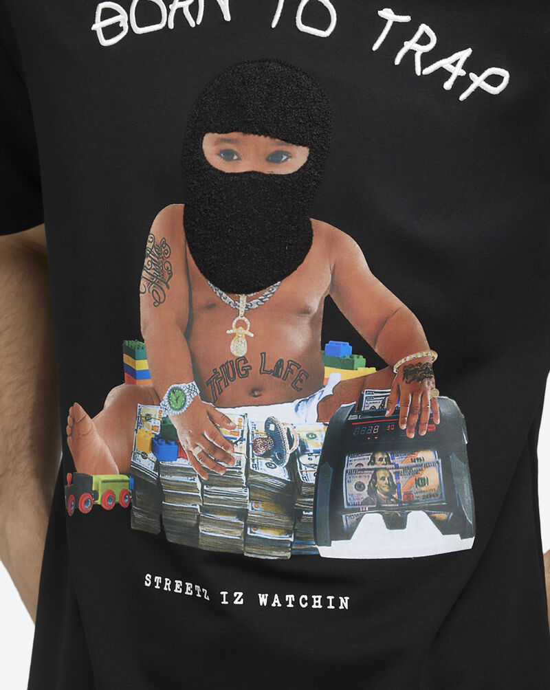 STREETZ IS WATCHIN Born to Trap Tee SIW5070-BLK Black 3
