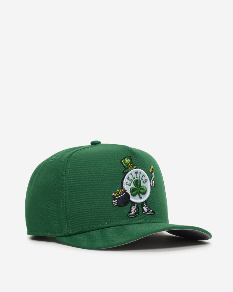 New Era 9Fifty Boston Celtics Cartoon A-Frame Snapback Hat 60800185 Green 1