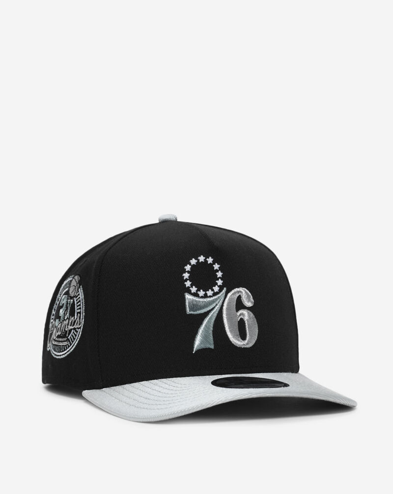 New Era 9Fifty Philadelphia 76ers A-Frame Snapback Hat 70919550 Black 1
