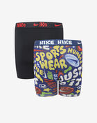 Nike Big Kids' 2PK Printed Boxer Briefs 9N1334-U90 Multi 3